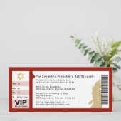 コンサートチケットバルミツワー招待状クリムゾンレッド 招待状 (スタンド正面)