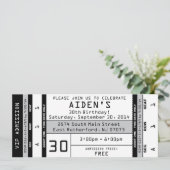 コンサートチケット招待ブラック 招待状 (スタンド正面)