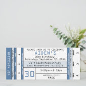 コンサートチケット招待状 青 招待状 (スタンド正面)