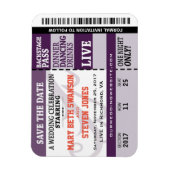 コンサートチケット日付磁石を保存 マグネット (縦)