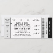 コンサートチケット音楽ギグユニークおもしろい赤ちゃんシャワー 招待状 (正面)