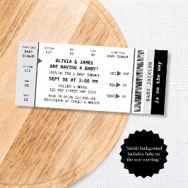 コンサートチケット音楽ギグユニークおもしろい赤ちゃんシャワー 招待状