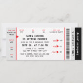 コンサートチケット音楽バチュラーパーティ 招待状 (正面)