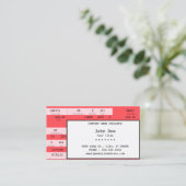 コンサートチケット(カスタマイズ可能) 名刺 (スタンド正面)