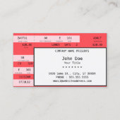 コンサートチケット(カスタマイズ可能) 名刺 (正面)