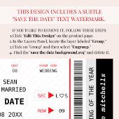 コンサートチケット ミュージック ギグ ユニーク ウェディング セーブザデート