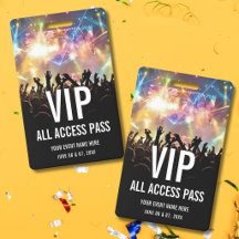 コンサートチケットVIPオールアクセスパス