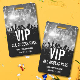 コンサートチケットVIPオールアクセスパス 黒 白 バッジ