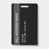 コンサートパスイベント写真の背景IDバッジ バッジ (裏面)