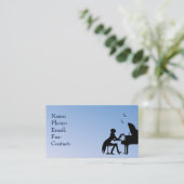 コンサートピアノプレーヤーブルー 名刺 (スタンド正面)