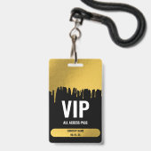 コンサートフェスティバルVIPすべてのアクセス名前をカスタムする バッジ (正面(ネックストラップ付))