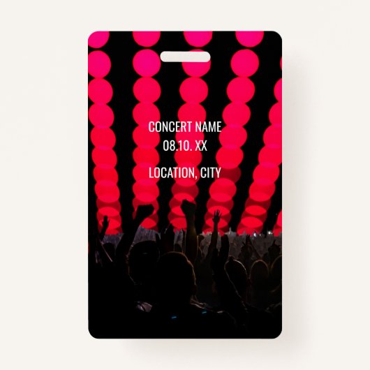 コンサートフェスティバルVIPすべてのアクセス名前をカスタムする バッジ (裏面)