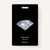 コンサートフェスティバルVIPすべてのアクセス名前をカスタムする バッジ (裏面)