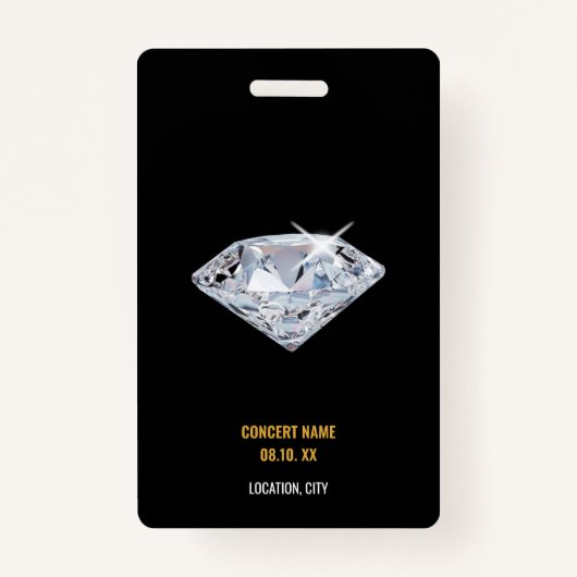 コンサートフェスティバルVIPすべてのアクセス名前をカスタムする バッジ (裏面)