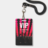 コンサートフェスティバルVIPオールアクセスカスタムネーム バッジ (正面（ネックストラップ付）)