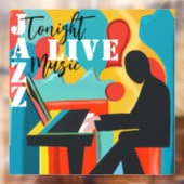 コンサートポスターピアニスト – オリジナル油彩画 ウィンドウサイン (シート2)