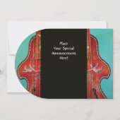 コンサートミュージック結婚ズ・レッドブルーターコイズライロン 招待状 (裏面)