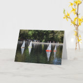 コンサートリーウォーターセントラルパークボートポンドニューヨーク カード (黄色い花)