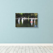 コンサートリーウォーターセントラルパークボートポンドニューヨーク キャンバスプリント (インサイチュ (ウッドフロア))