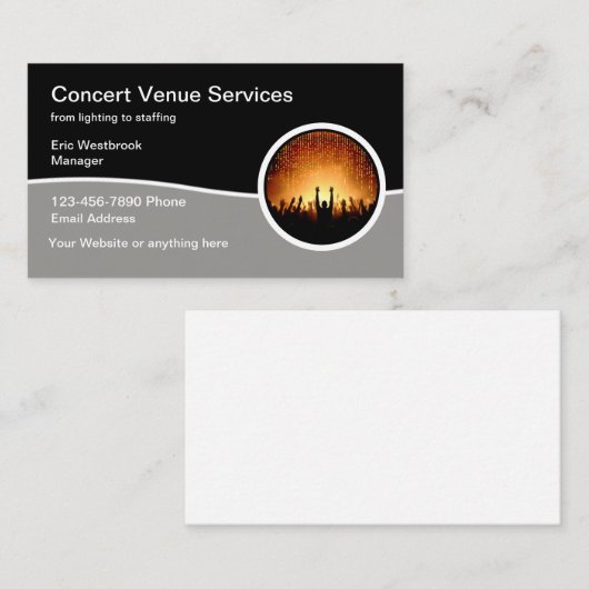 コンサート会場サービス名刺 名刺 (正面/裏面)