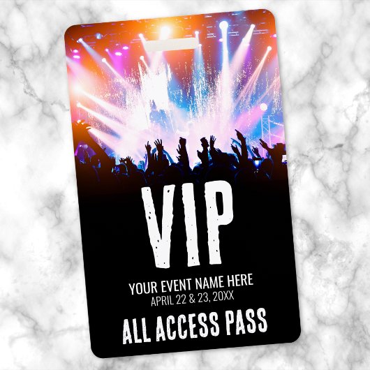 コンサート名すべてのアクセスVIP バッジ