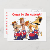 コンサート招待状の個人設定 インビテーションポストカード (正面/裏面)