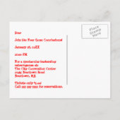 コンサート招待状の個人設定 インビテーションポストカード (裏面)