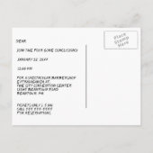 コンサート招待状ホームダウンカルテパーソナライズ インビテーションポストカード (裏面)