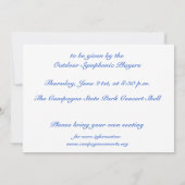 コンサート招待状 招待状 (裏面)