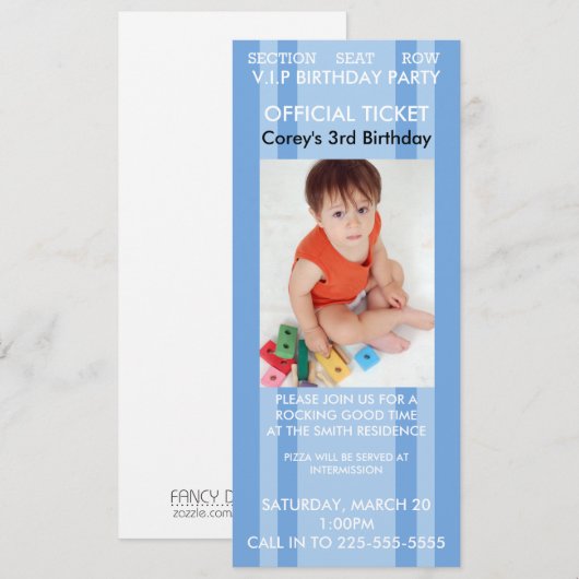 コンサート誕生日 招待状 (正面/裏面)