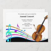 コンサート音楽 招待状 (正面/裏面)