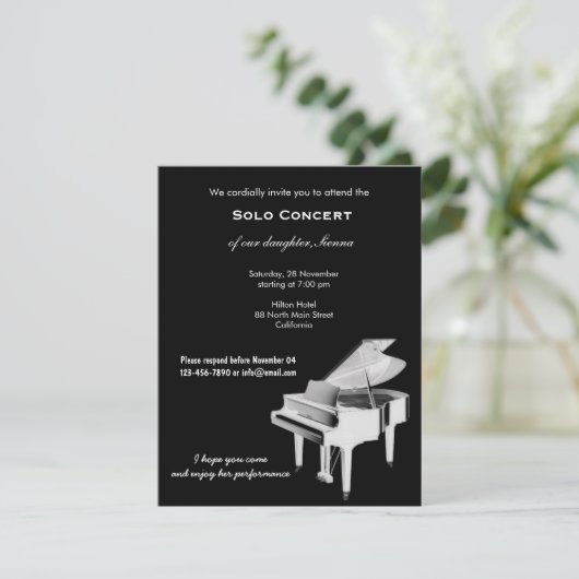 コンサート音楽 招待状 (スタンド正面)