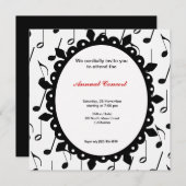 コンサート音楽 招待状 (正面/裏面)