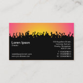 コンサート02 – 黒、黄色とホットピンク付き 名刺 (裏面)