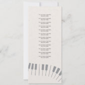 コンサート グランドピアノ ミュージック リサイタル プログラム一覧 招待状 (裏面)