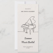 コンサート グランドピアノ ミュージック リサイタル プログラム一覧 招待状 (正面)