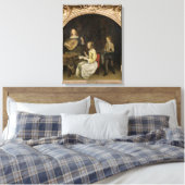 コンサート:シンガーとテオルボの選手 キャンバスプリント (インサイチュ (寝室))