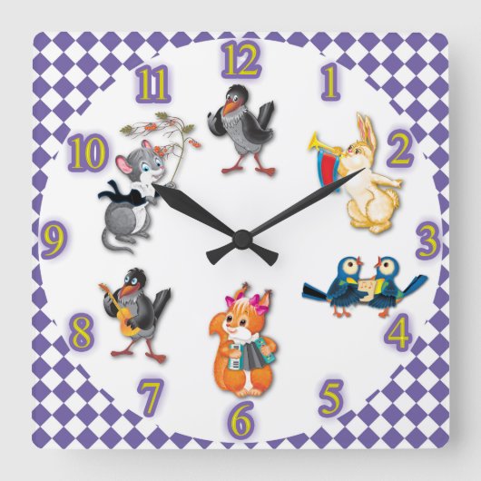 コンサート スクエア壁時計 (正面)