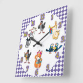 コンサート スクエア壁時計 (傾斜)