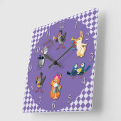 コンサート スクエア壁時計 (傾斜)