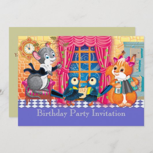 コンサート 招待状 (正面/裏面)