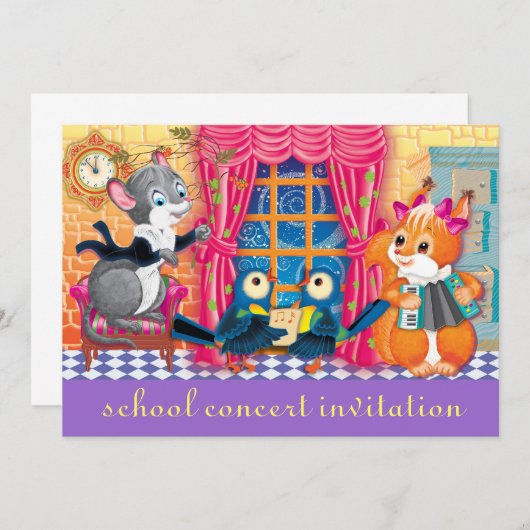 コンサート 招待状 (正面/裏面)