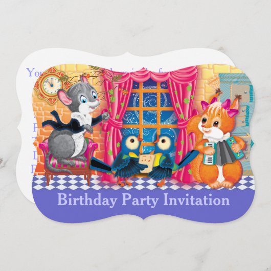 コンサート 招待状 (正面/裏面)