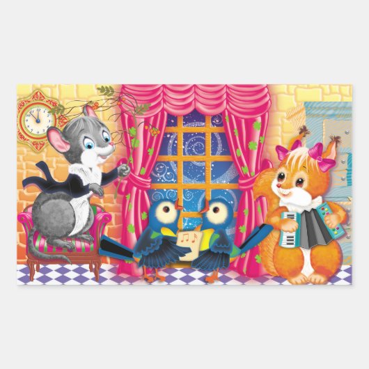 コンサート 長方形シール (正面)