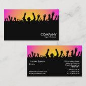 コンサート-黒、黄色及びマゼンタ 名刺 (正面/裏面)