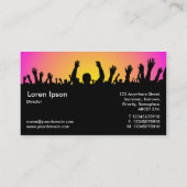 コンサート-黒、黄色及びマゼンタ 名刺 (裏面)