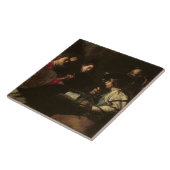 コンサート、c.1610-20 (キャンバスの油) タイル (側面)