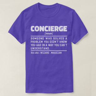 コンシェルジュ名詞クールの皮肉な労働者評価 Tシャツ