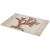 コンシュの貝のボーダーが付いている赤い珊瑚 カッティングボード (角)