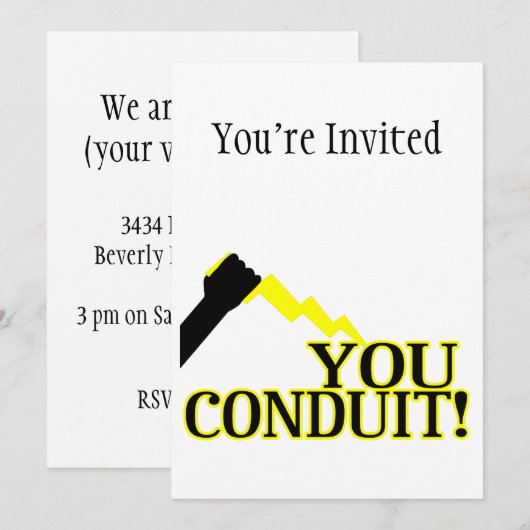 コンジット 招待状 (正面/裏面)